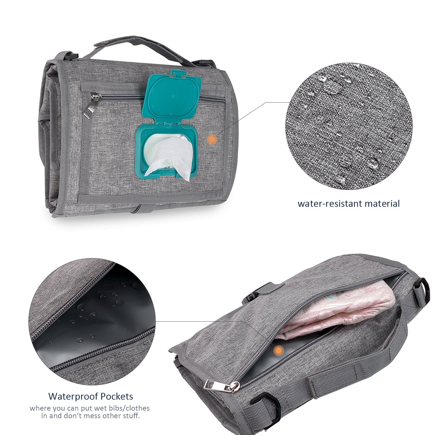 Portable Baby Changing Mat with Pillow