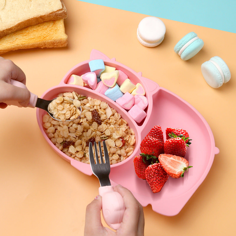 Silicone Baby Feeding Plate Set
