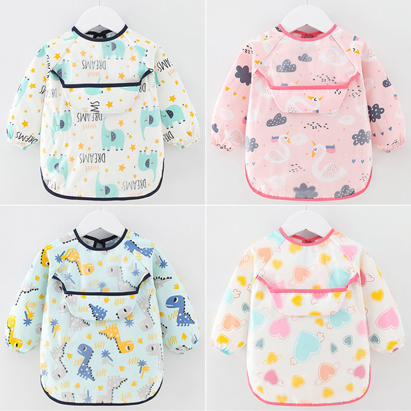 Long Sleeve Waterproof Baby Feeding Bib