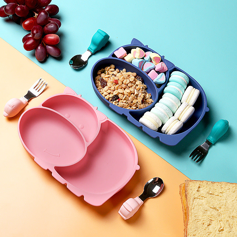 Silicone Baby Feeding Plate Set